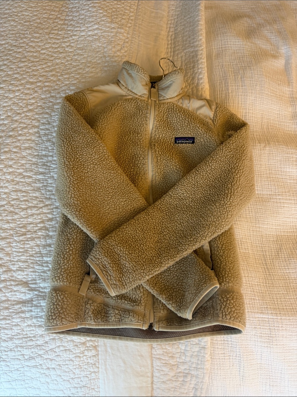Patagonia Kids Tan Sherpa Fleece Jacket